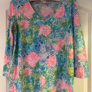 Lilly Pulitzer 3/4 sleeve Etta top
